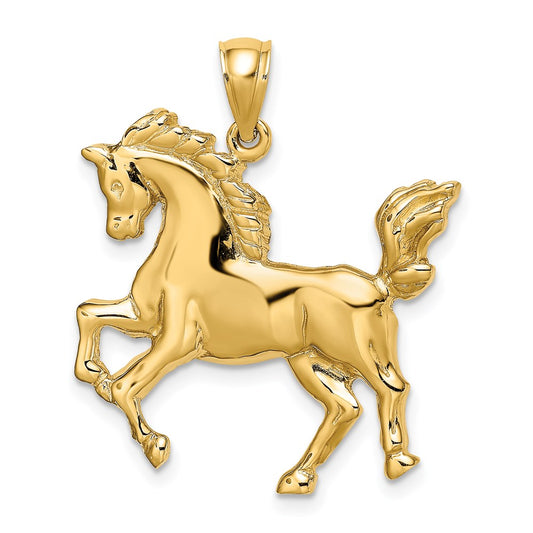 14k Yellow Gold Horse Charm