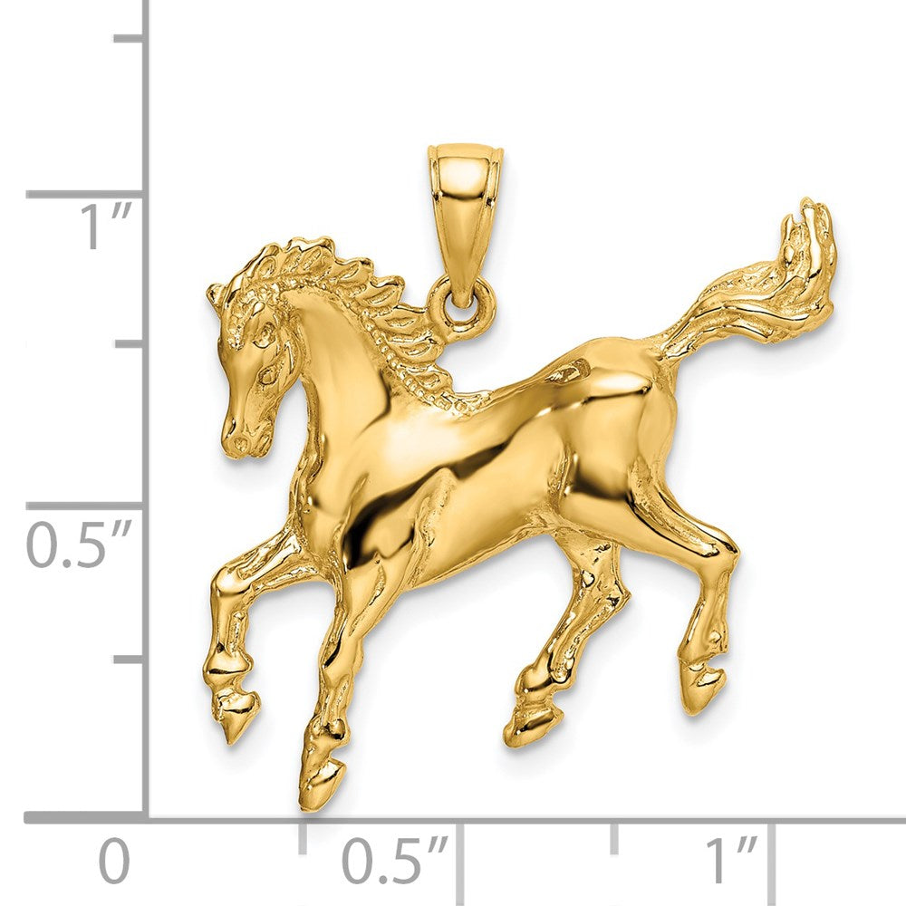 14k Yellow Gold Horse Charm