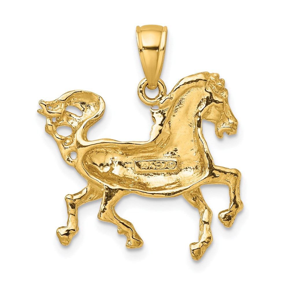 14k Yellow Gold Horse Charm