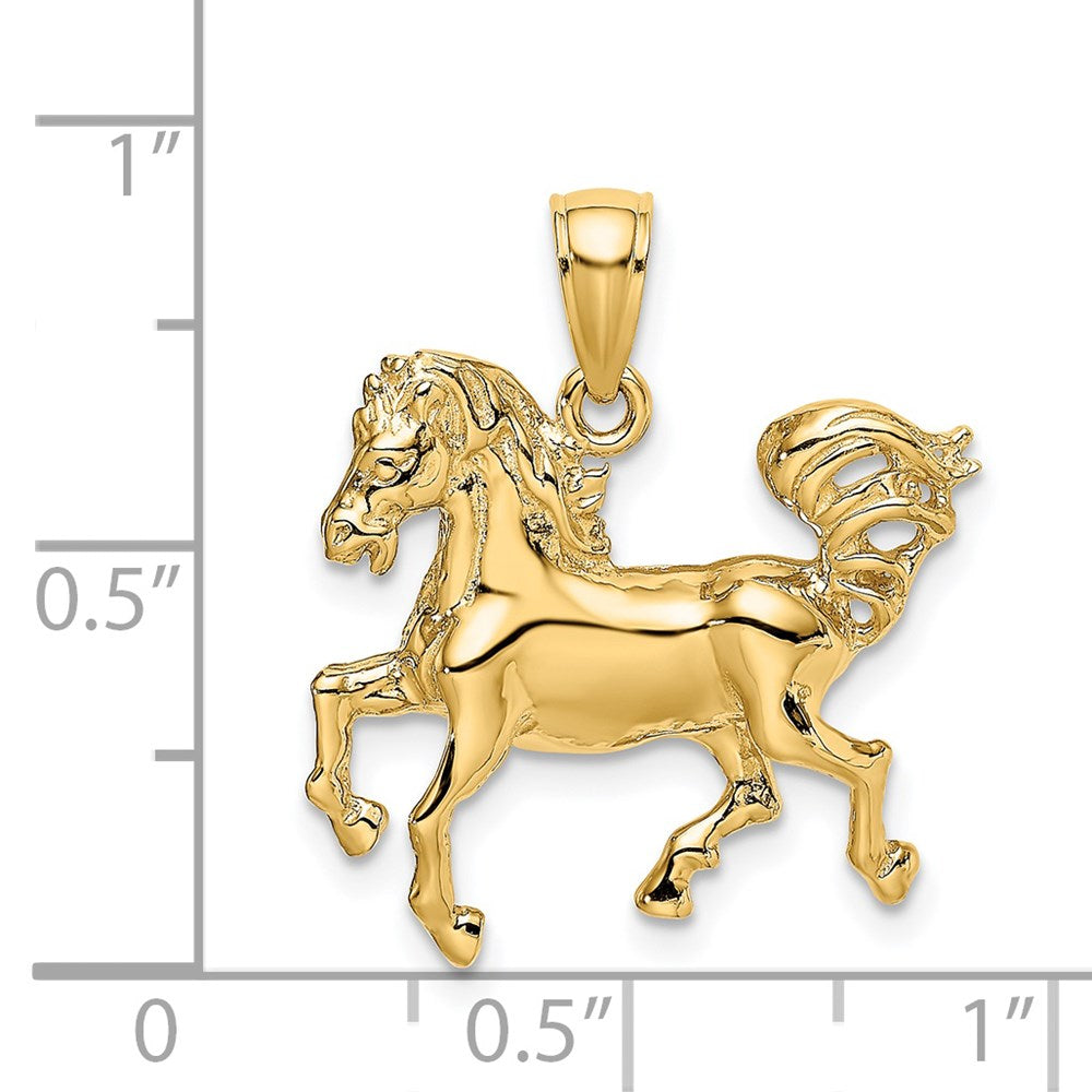 14k Yellow Gold Horse Charm