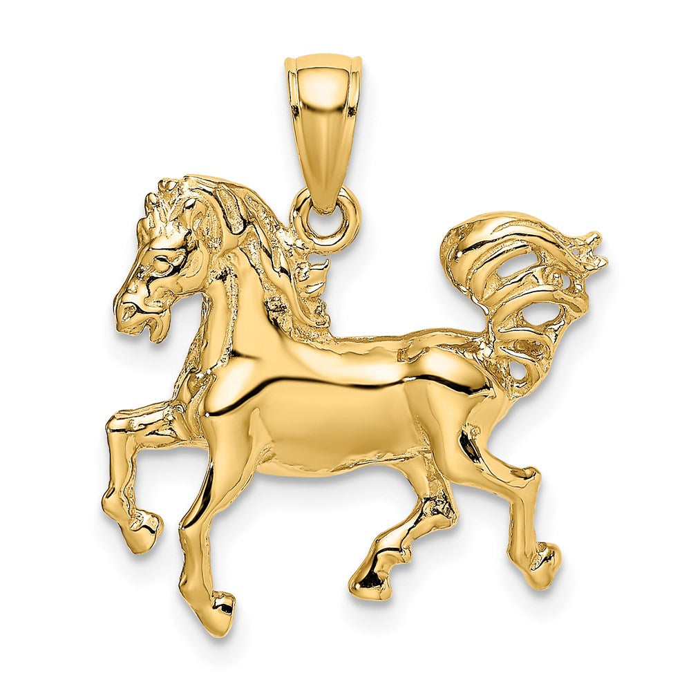 14k Yellow Gold Horse Charm