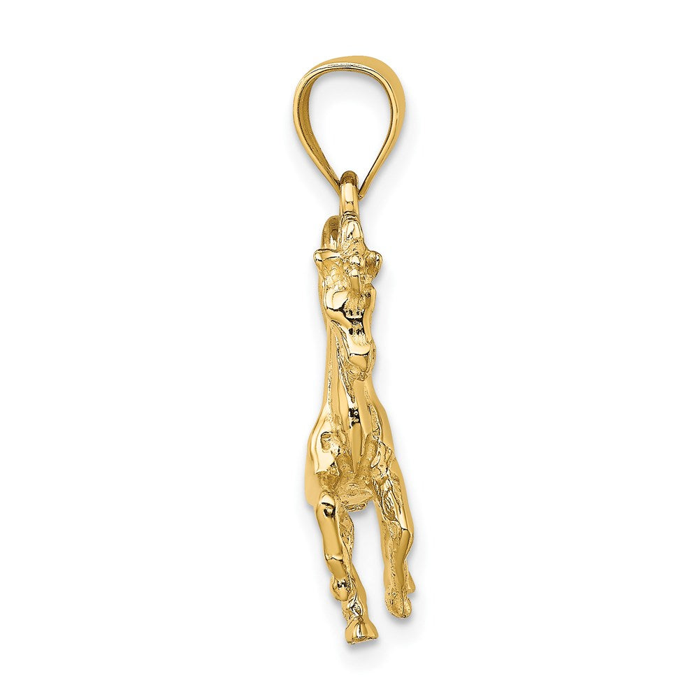 14k Yellow Gold 3-D Horse Charm