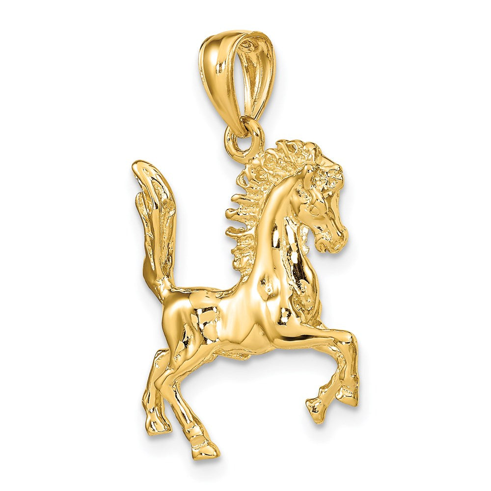 14k Yellow Gold 3-D Horse Charm