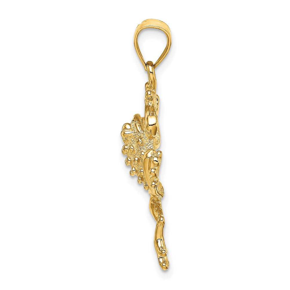 14k Yellow Gold Frog w/ Textured Back Charm