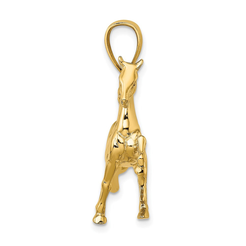 14k Yellow Gold 3-D Tennessee Walking Horse Charm