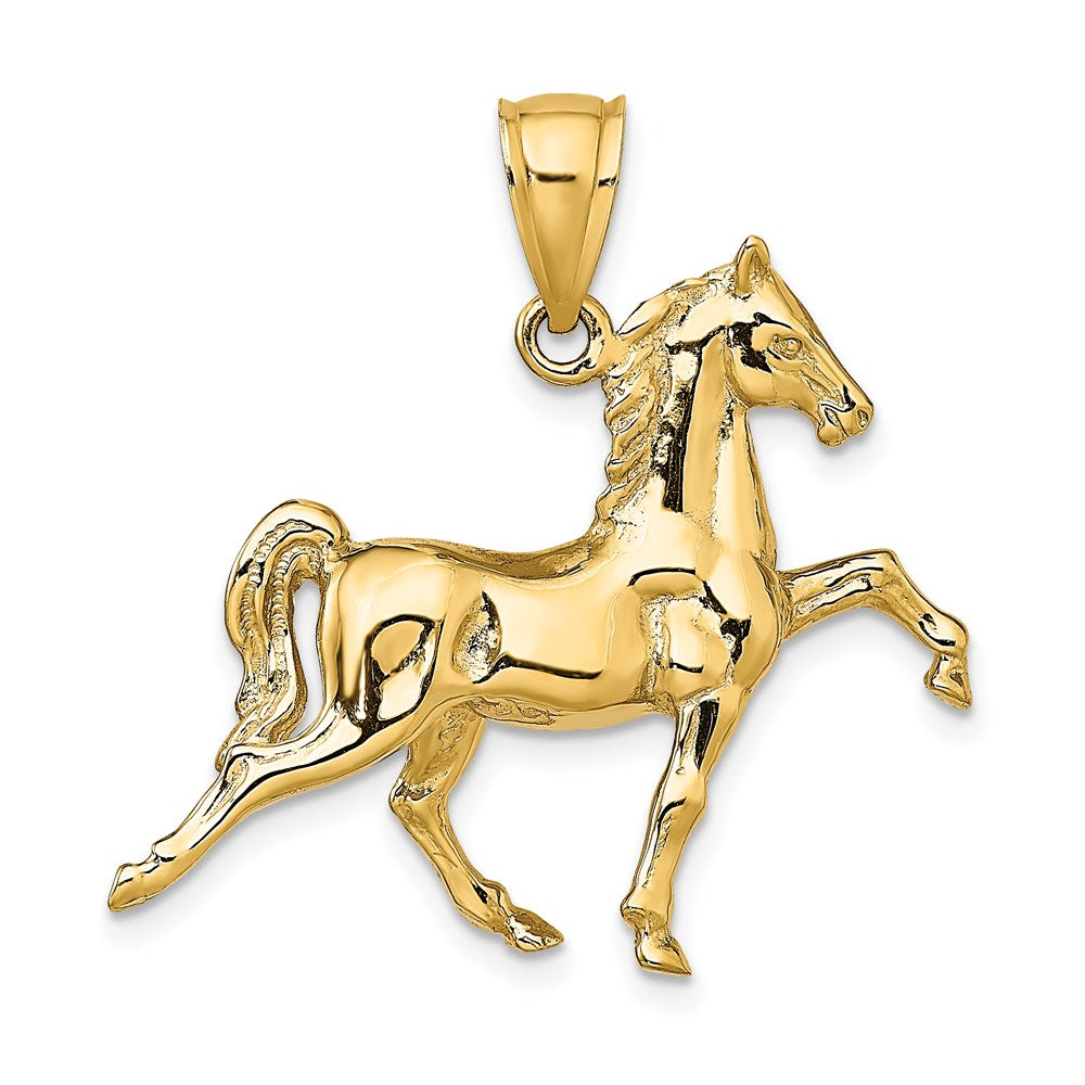 14k Yellow Gold 3-D Tennessee Walking Horse Charm