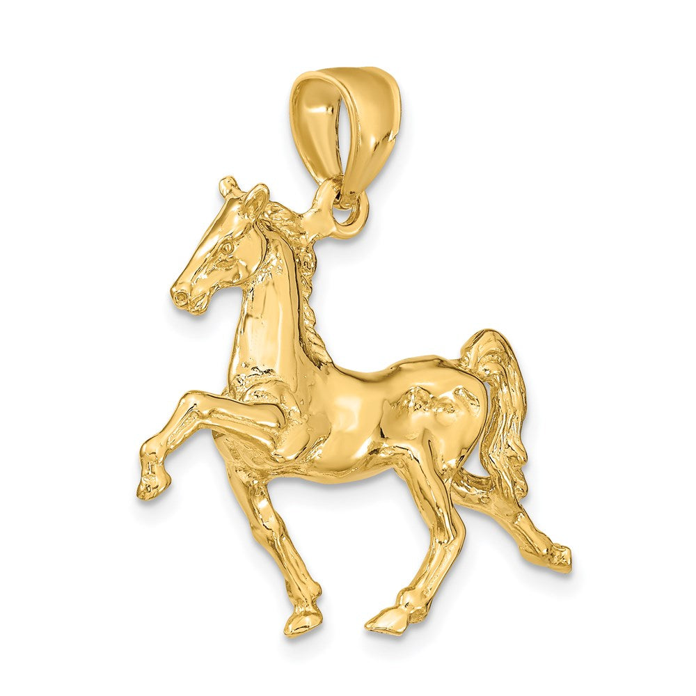 14k Yellow Gold 3-D Tennessee Walking Horse Charm