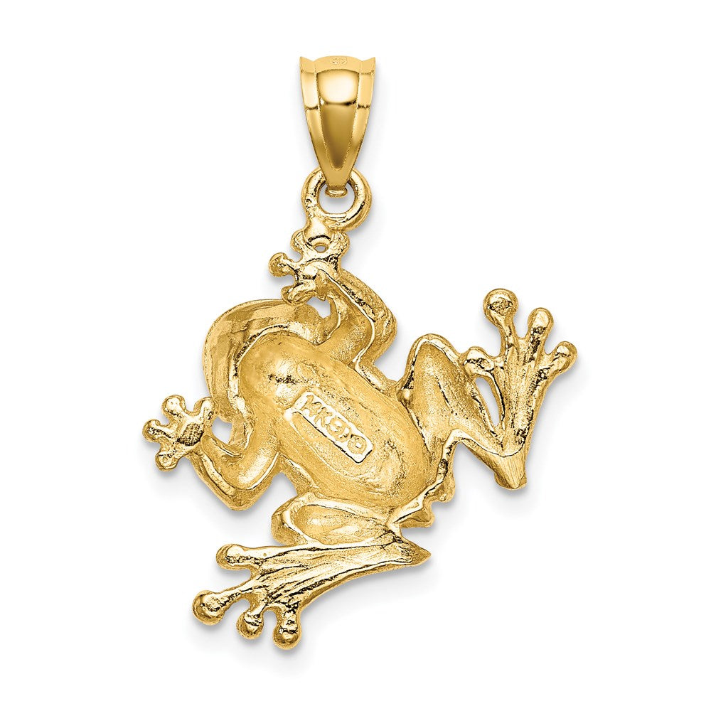 14k Yellow Gold 2-D Frog Sitting Charm