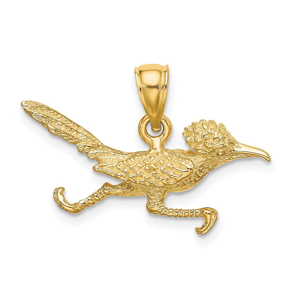 14k Yellow Gold 3-D Road Runner Charm