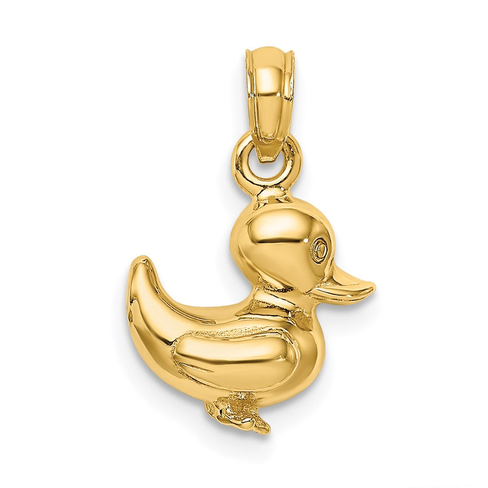 14k Yellow Gold 3-D Duckling Charm