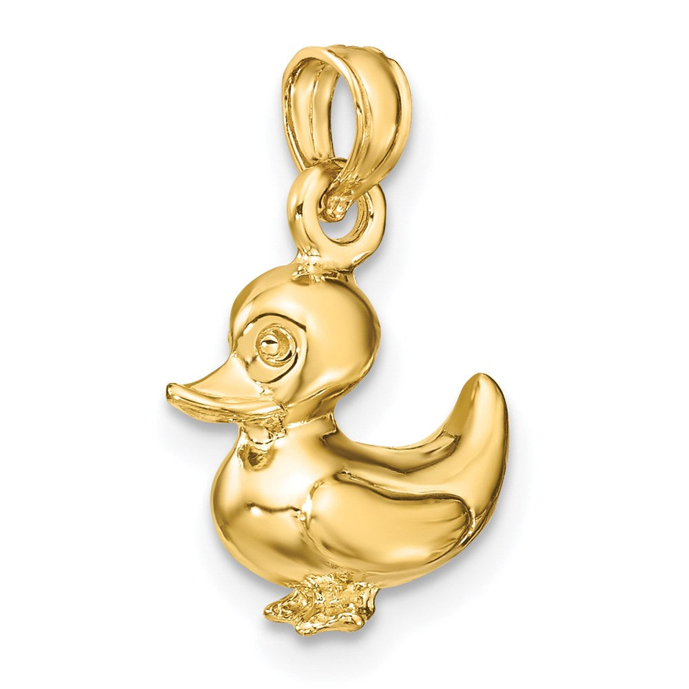 14k Yellow Gold 3-D Duckling Charm