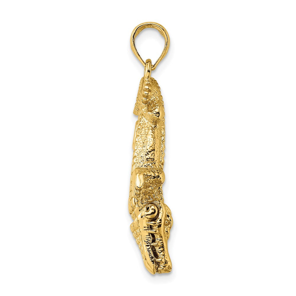 14k Yellow Gold 3-D Alligator w/Moveable Mouth Charm