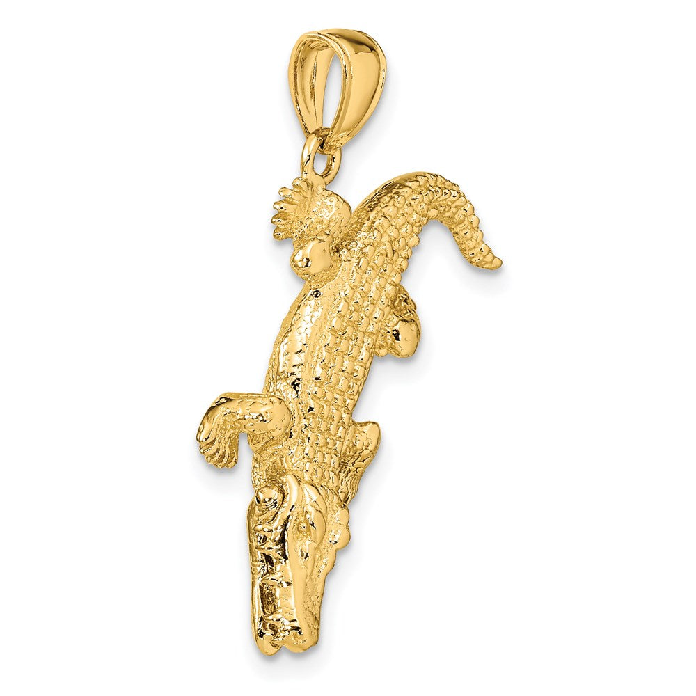 14k Yellow Gold 3-D Alligator w/Moveable Mouth Charm