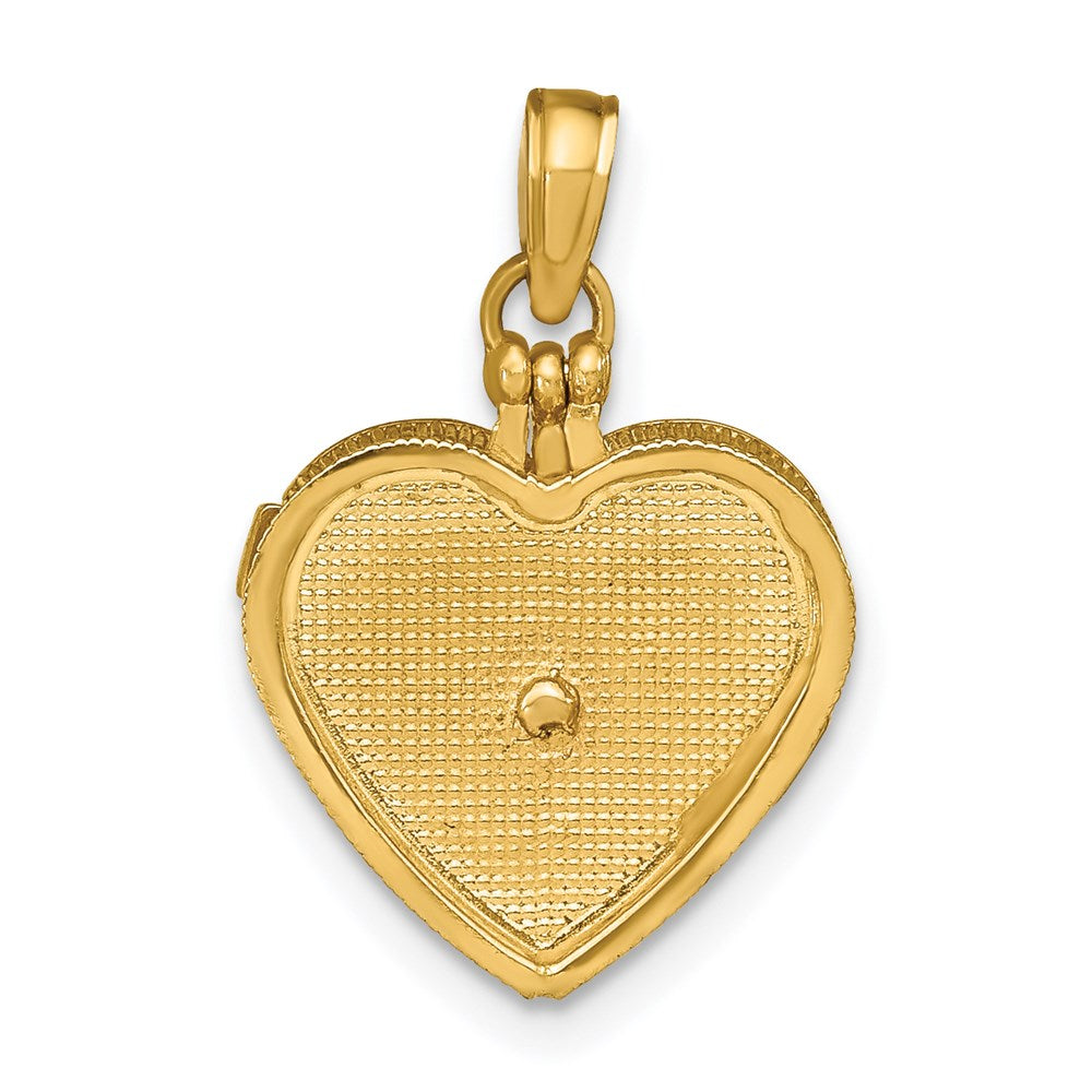 14k Yellow Gold w/ Enamel and I LOVE YOU Inside 3-D Candy Box Charm