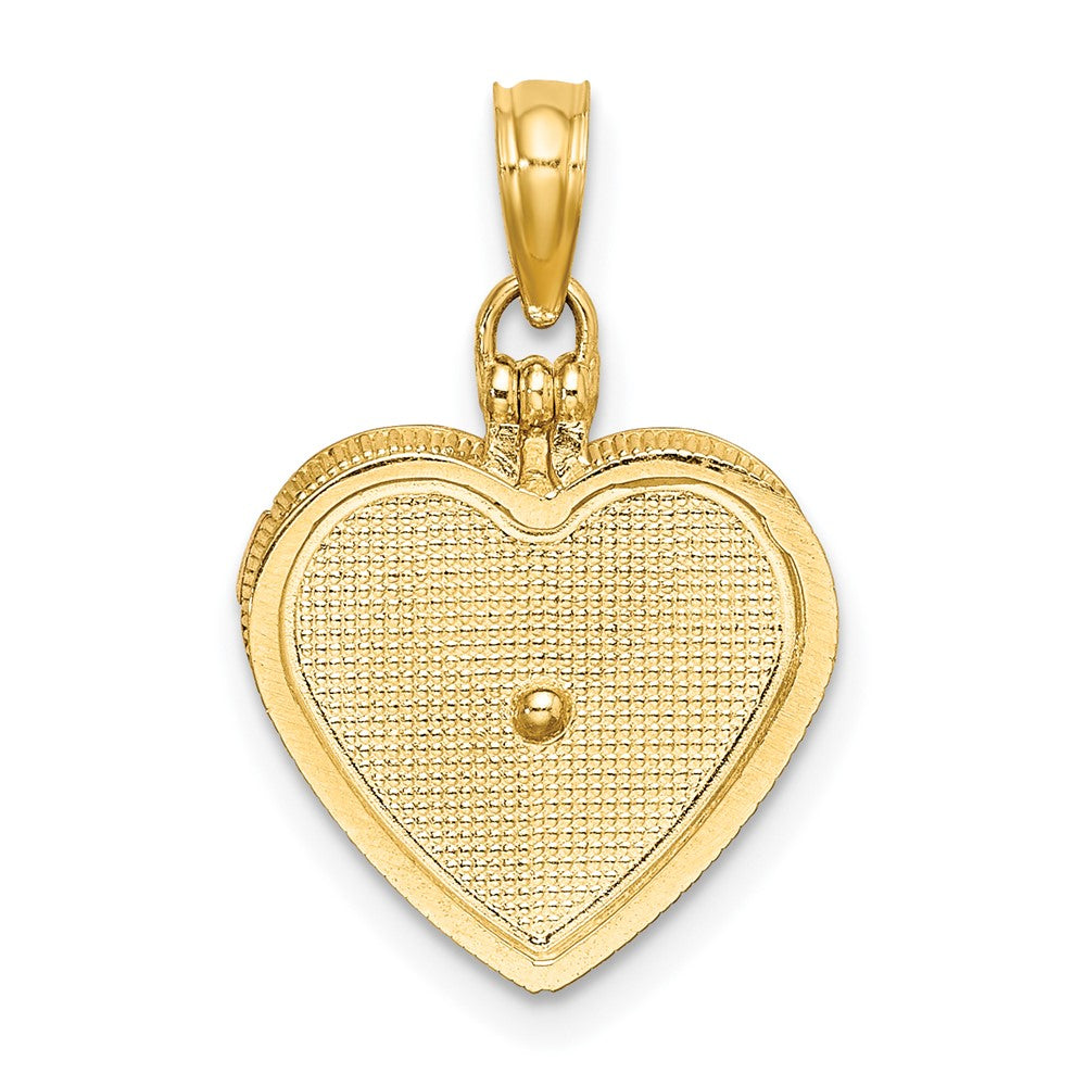 14k Two-tone Gold 3D Candy Box w/Enamel I LOVE YOU Inside Charm