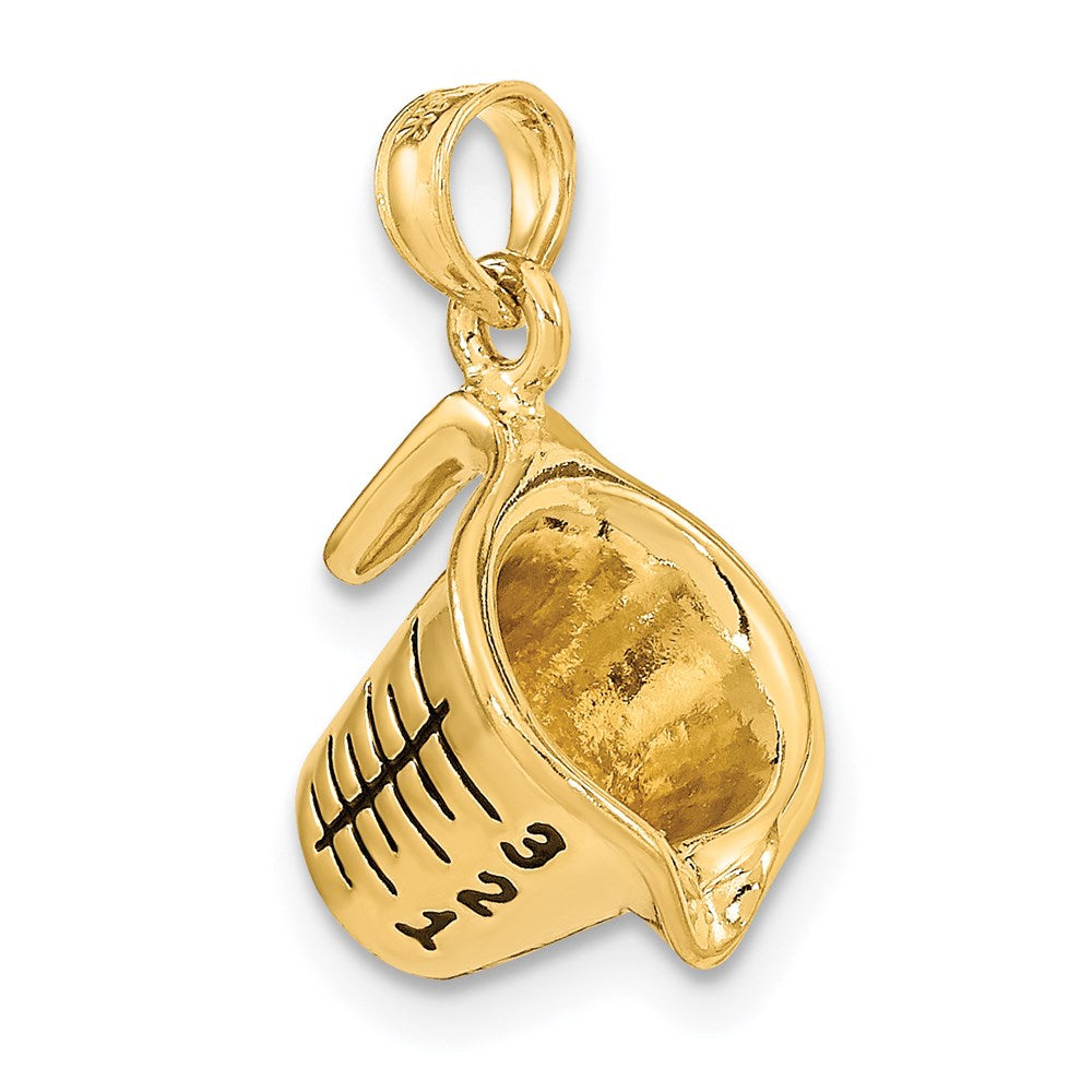 14k Yellow Gold w/ Enamel 3-D Measuring Cup Charm