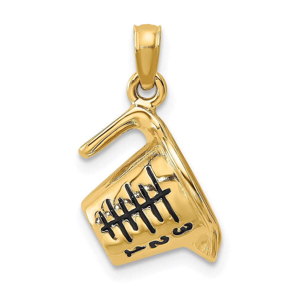 14k Yellow Gold w/ Enamel 3-D Measuring Cup Charm