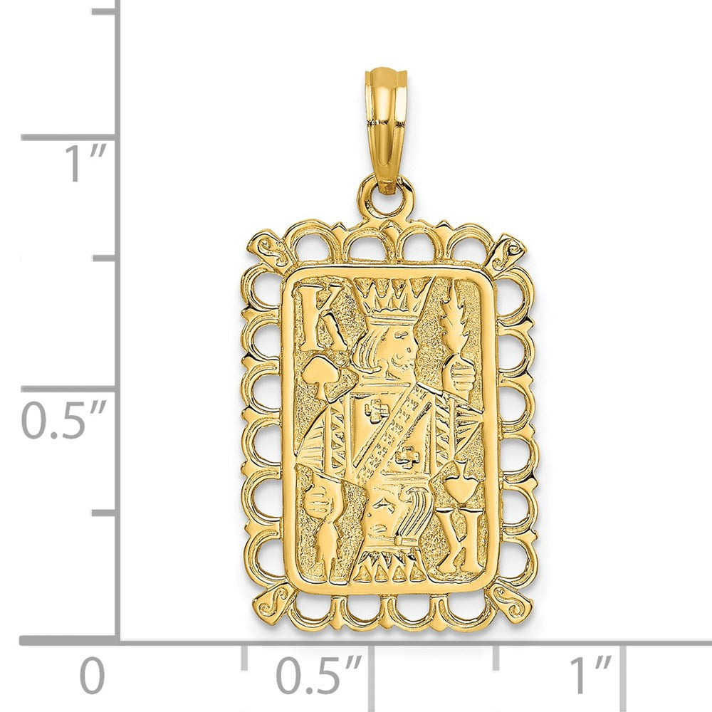 14k Yellow Gold King Playing Card Charm