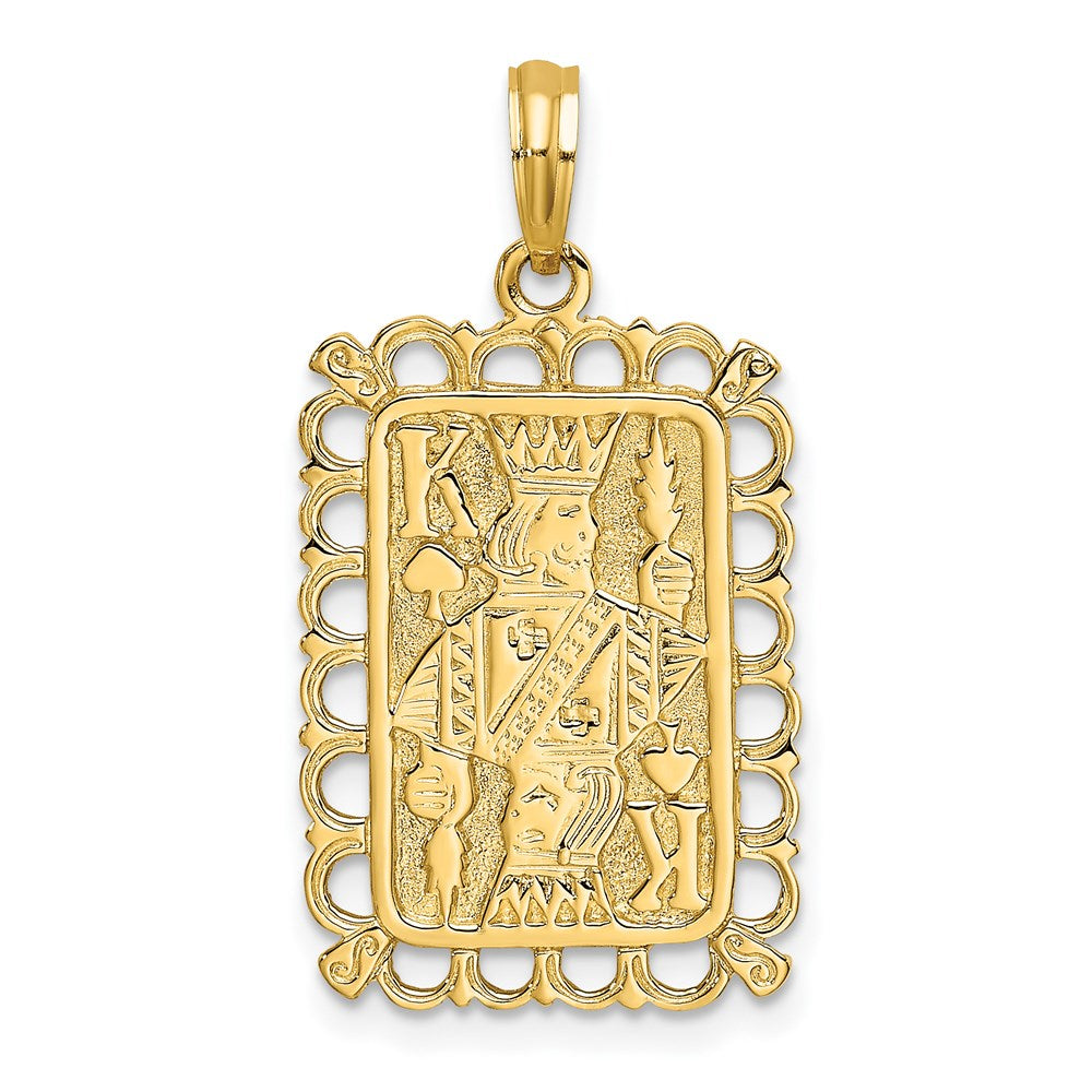 14k Yellow Gold King Playing Card Charm