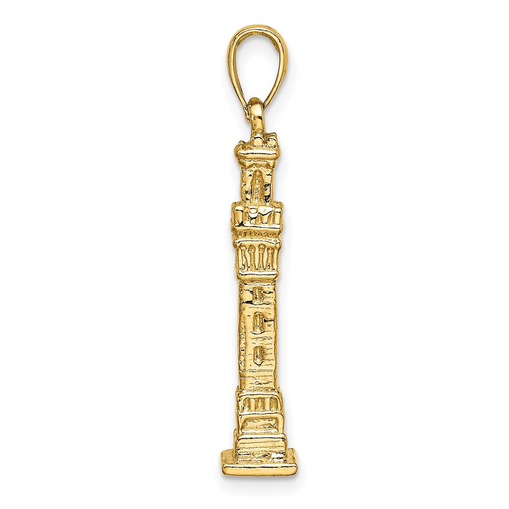 14k Yellow Gold 3D Pilgrim Memorial Monument Charm