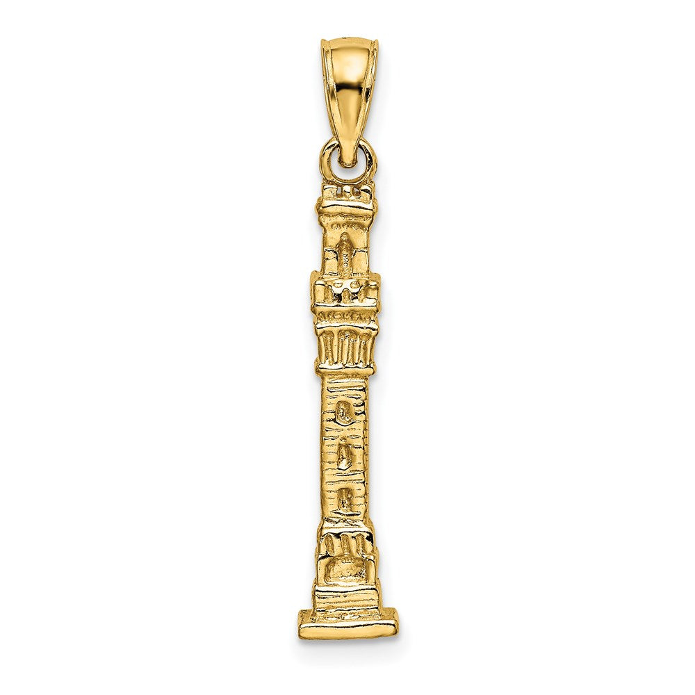 14k Yellow Gold 3D Pilgrim Memorial Monument Charm