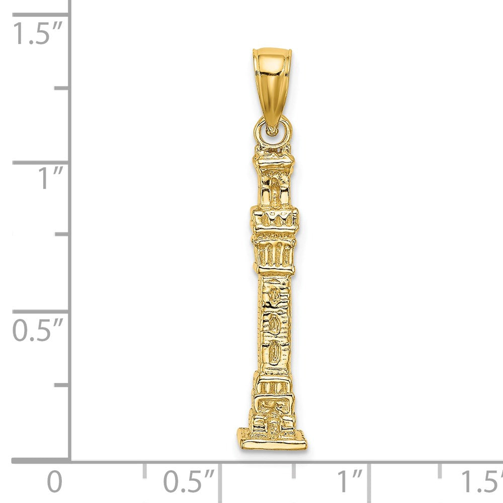 14k Yellow Gold 3D Pilgrim Memorial Monument Charm