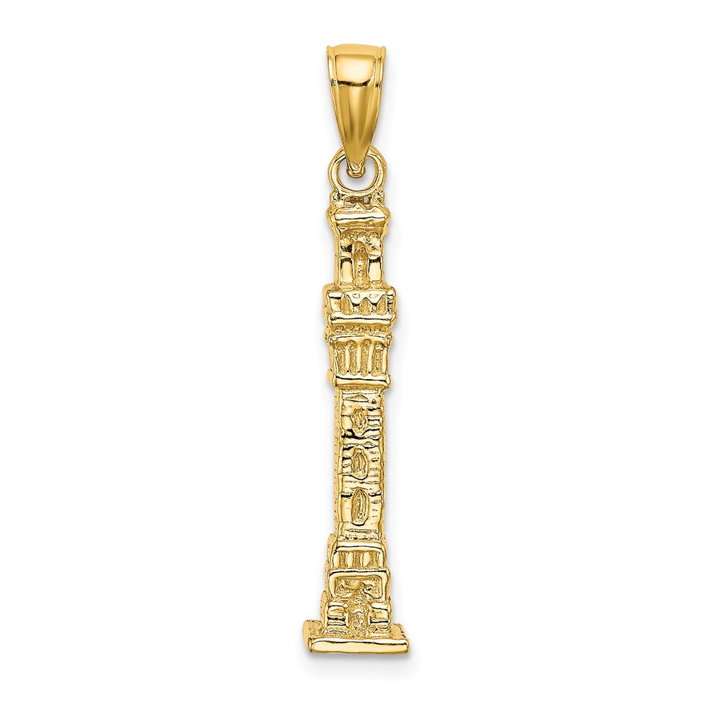 14k Yellow Gold 3D Pilgrim Memorial Monument Charm