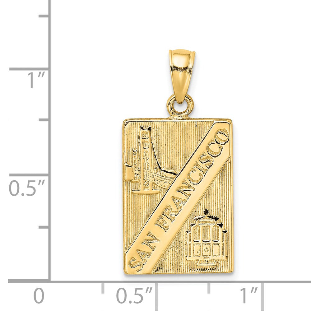 14k Yellow Gold SAN FRANCISCO Reversible Charm