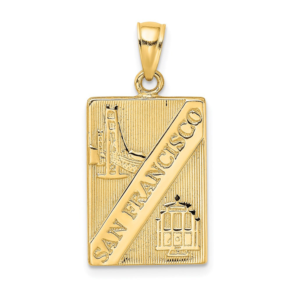 14k Yellow Gold SAN FRANCISCO Reversible Charm