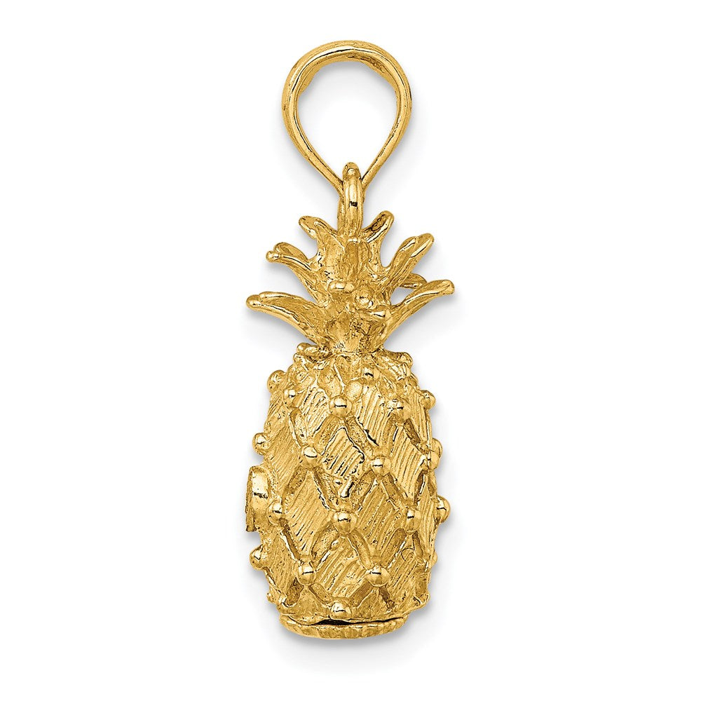 14k Yellow Gold 3-D Pineapple Charm