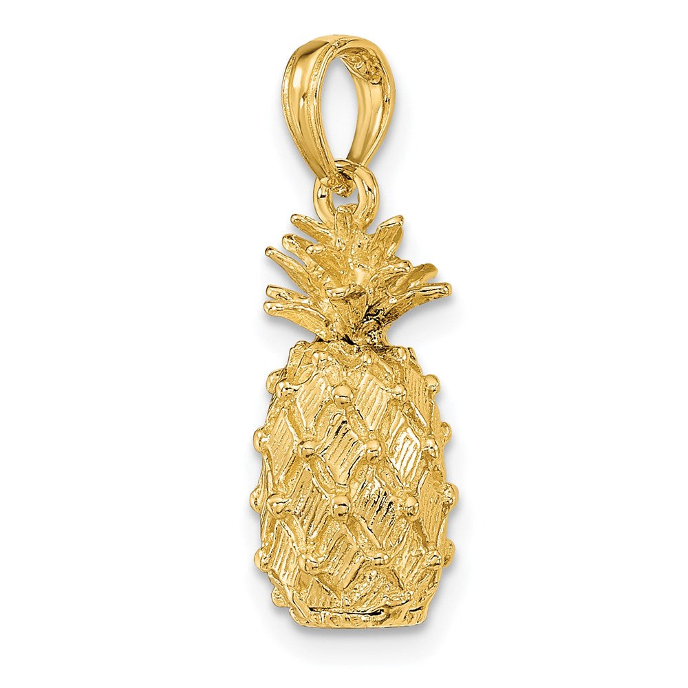 14k Yellow Gold 3-D Pineapple Charm