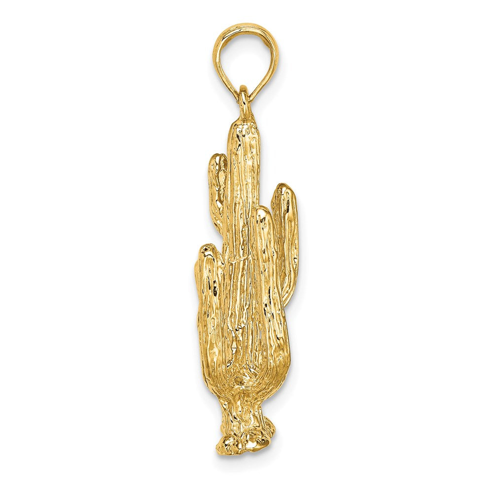 14k Yellow Gold 3-D Cactus Charm