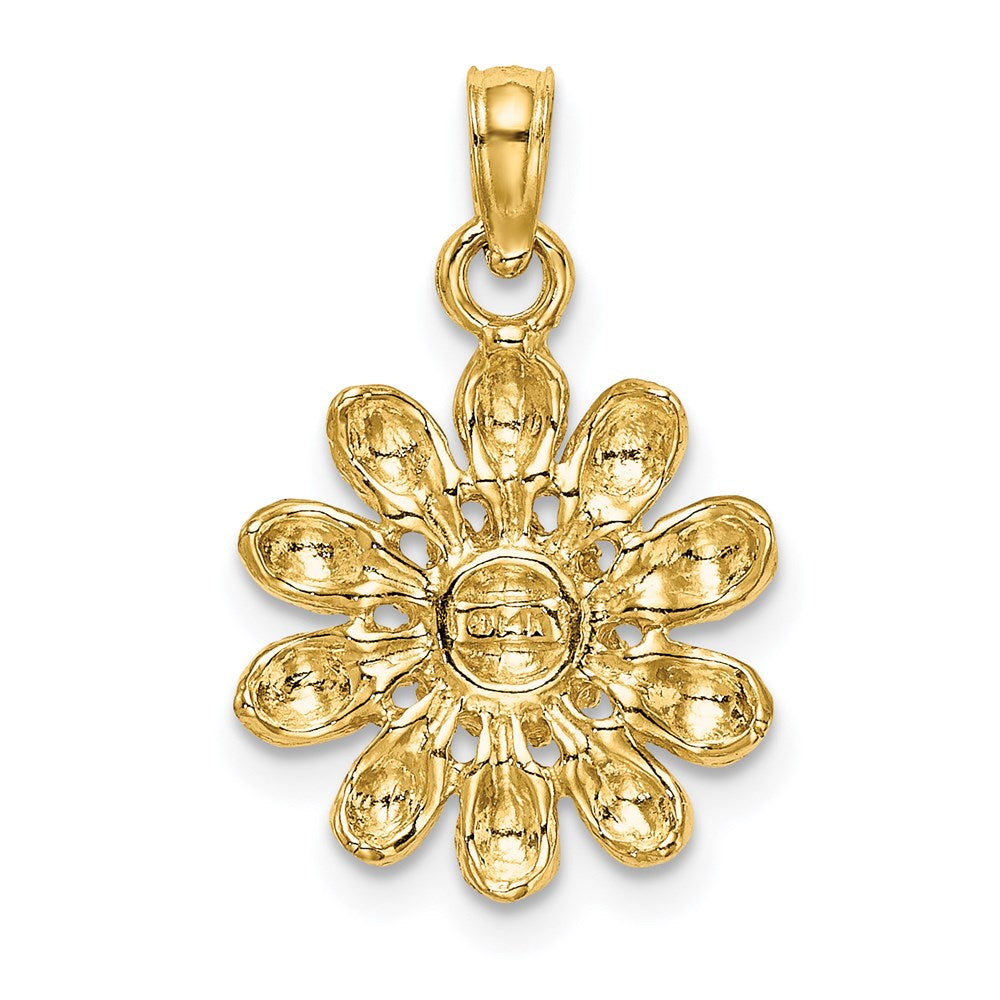 14k Yellow Gold Sunflower Charm