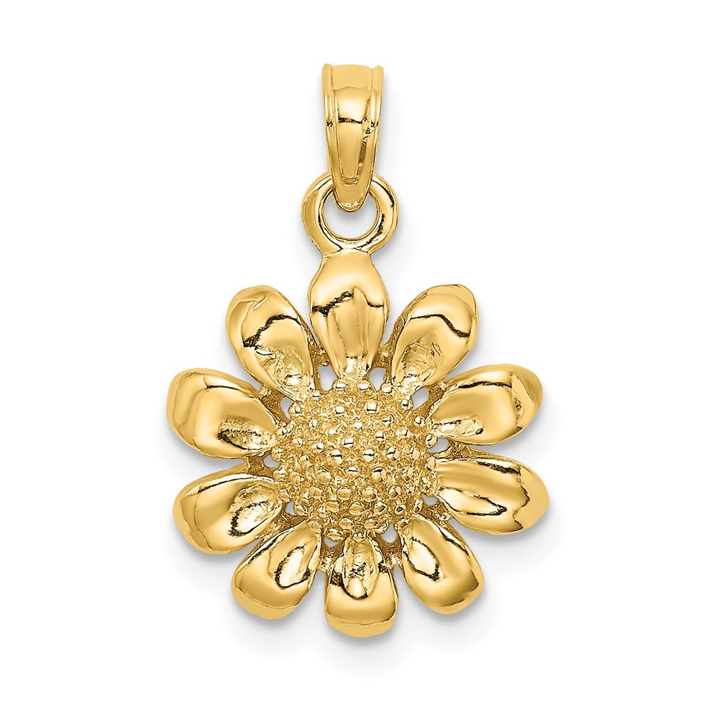 14k Yellow Gold Sunflower Charm