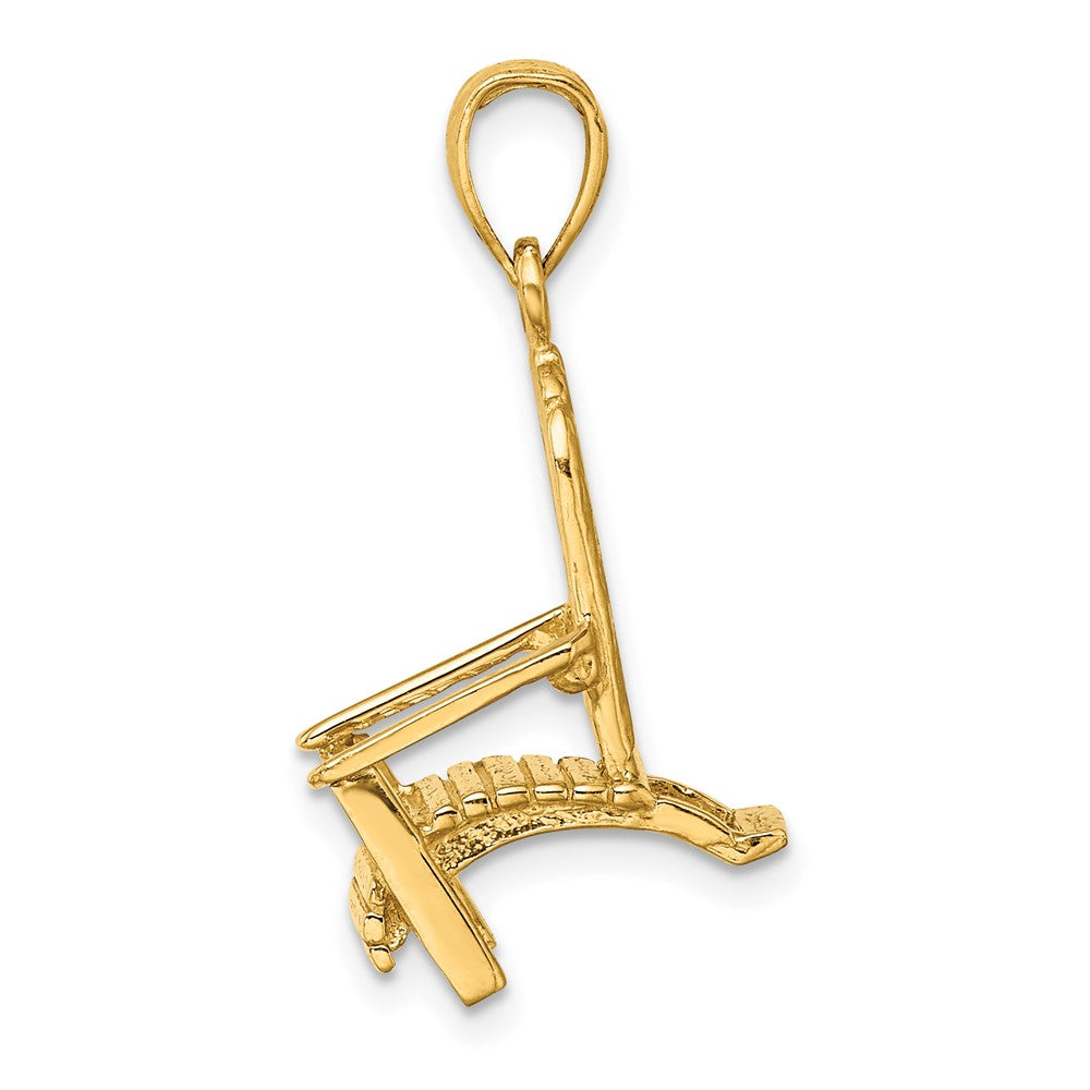 14k Yellow Gold 3-D Beach Chair Charm