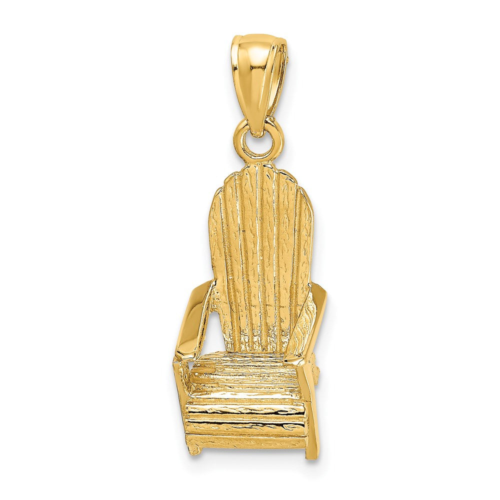 14k Yellow Gold 3-D Beach Chair Charm