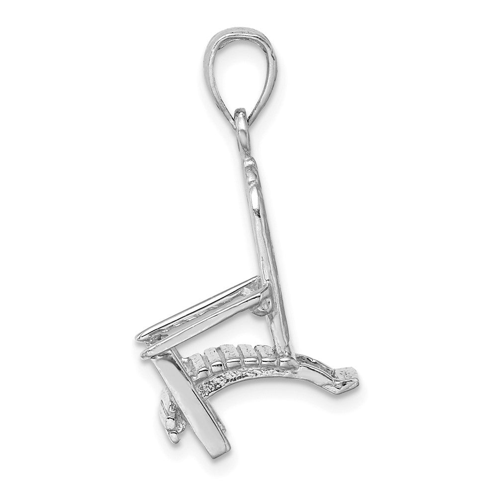 14k White Gold 3-D Beach Chair Charm