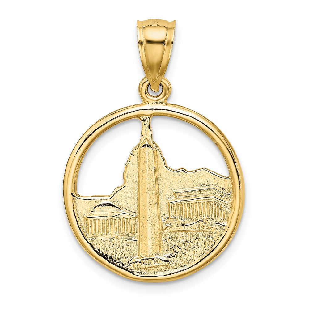 14k Yellow Gold Washington D.C. Skyline Circle Charm