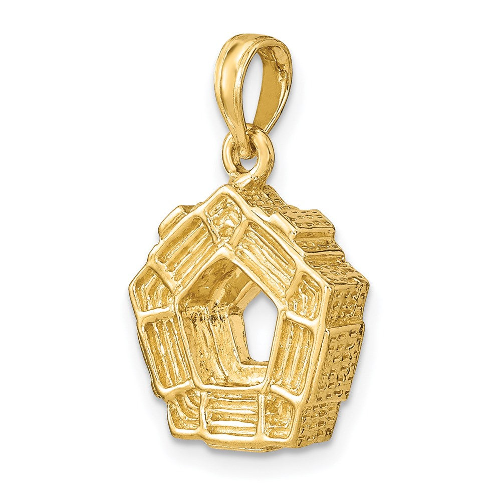 14k Yellow Gold 3D United States Pentagon  Arlington VA Overview Charm