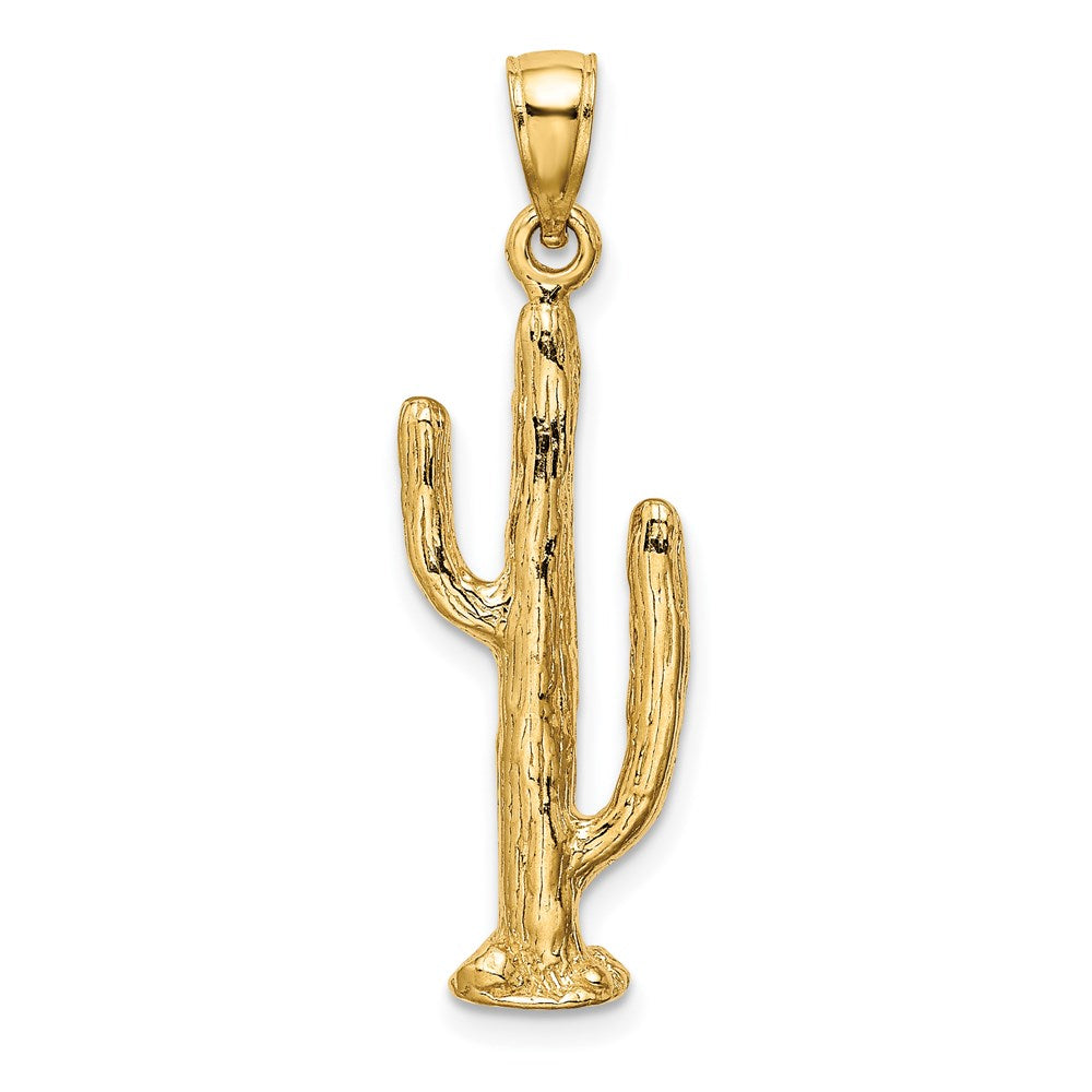 14k Yellow Gold 3-D Saguaro Cactus Charm