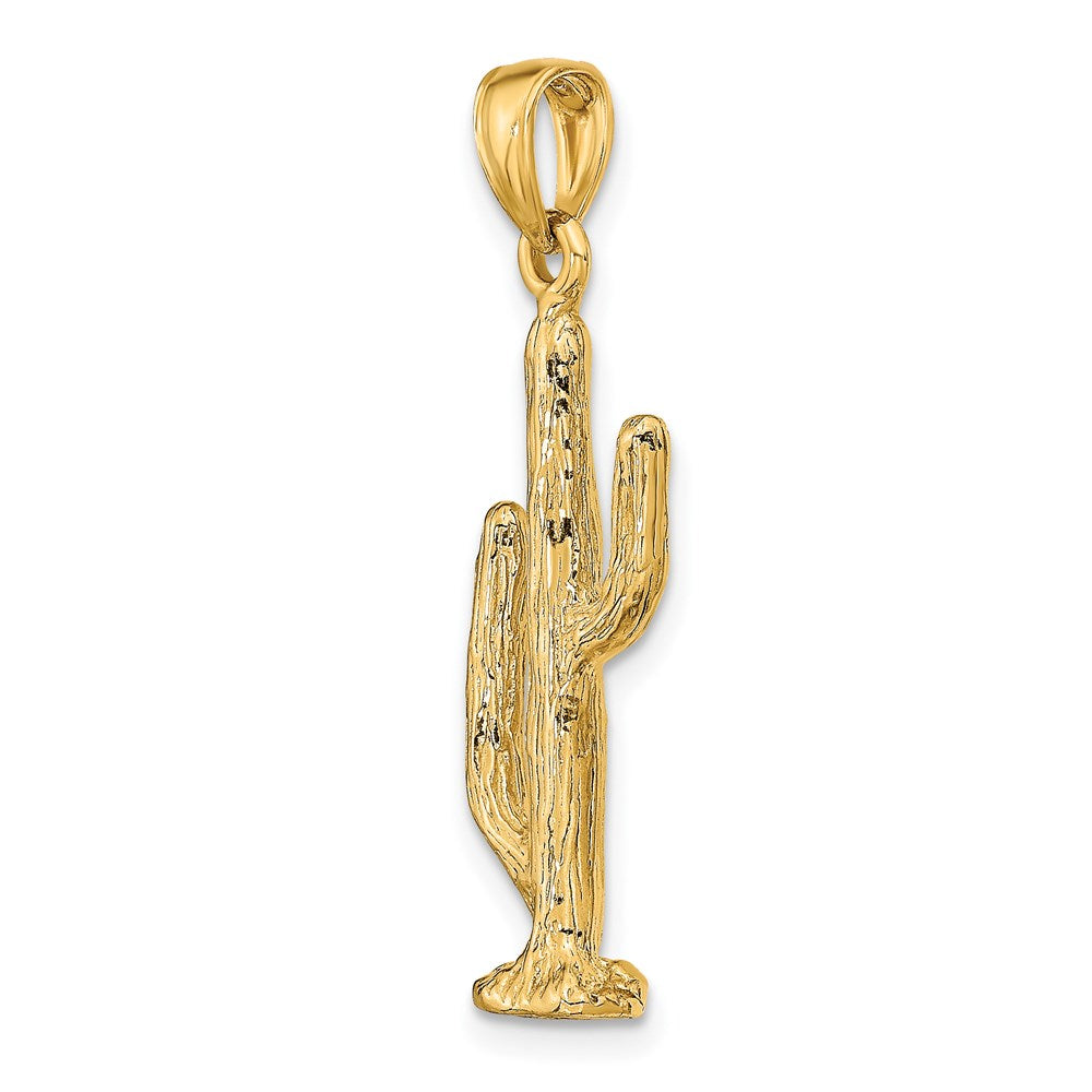 14k Yellow Gold 3-D Saguaro Cactus Charm