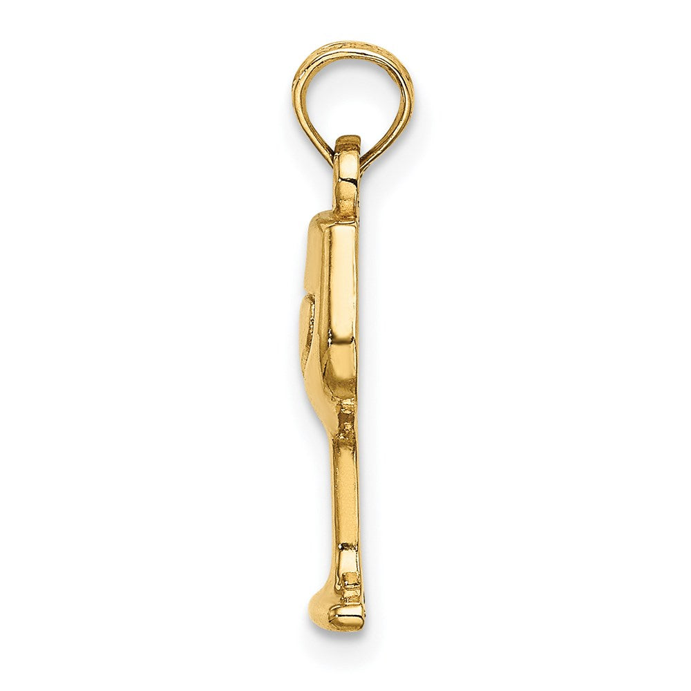 14k Yellow Gold Wine Glass Charm