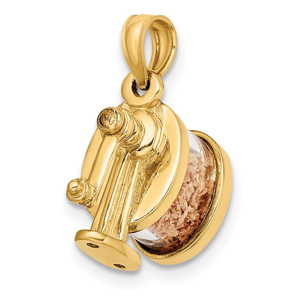 14k Yellow Gold 3-D Moveable Pencil Sharpener Charm