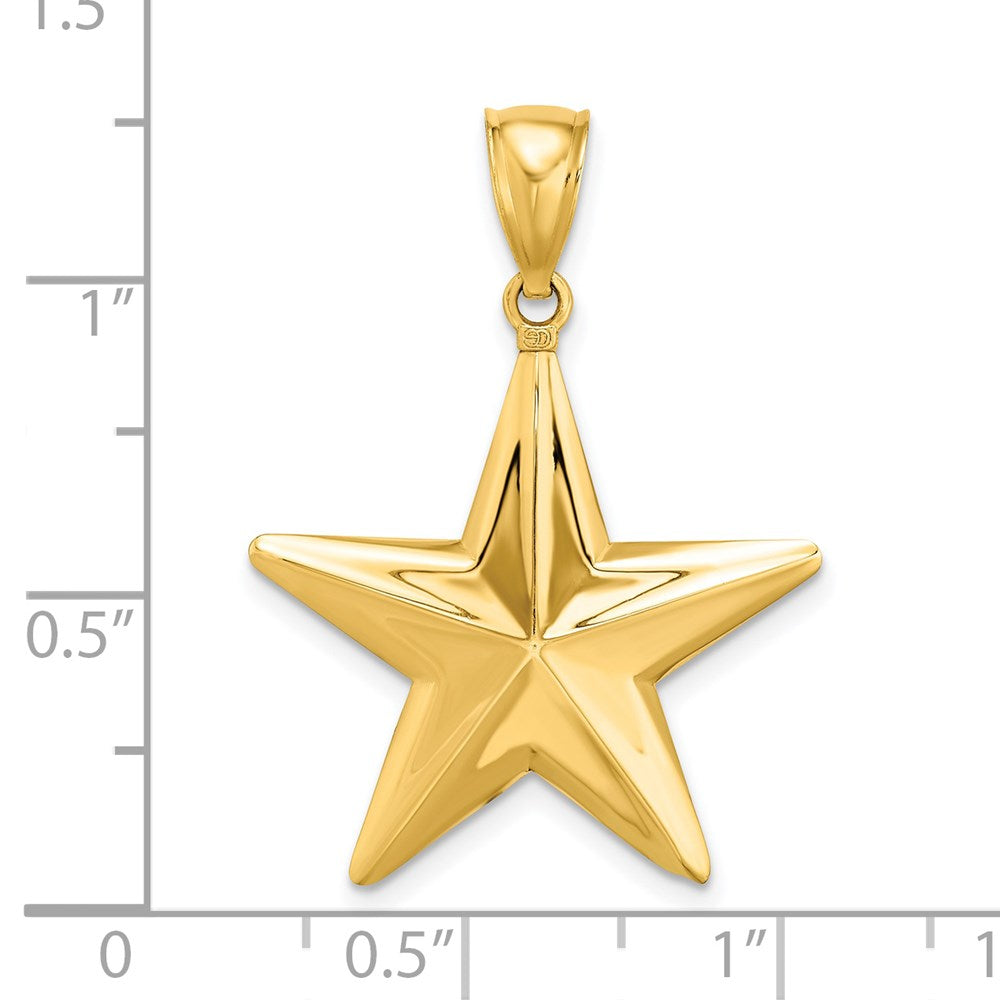 14k Yellow Gold 3-D Nautical Star Charm