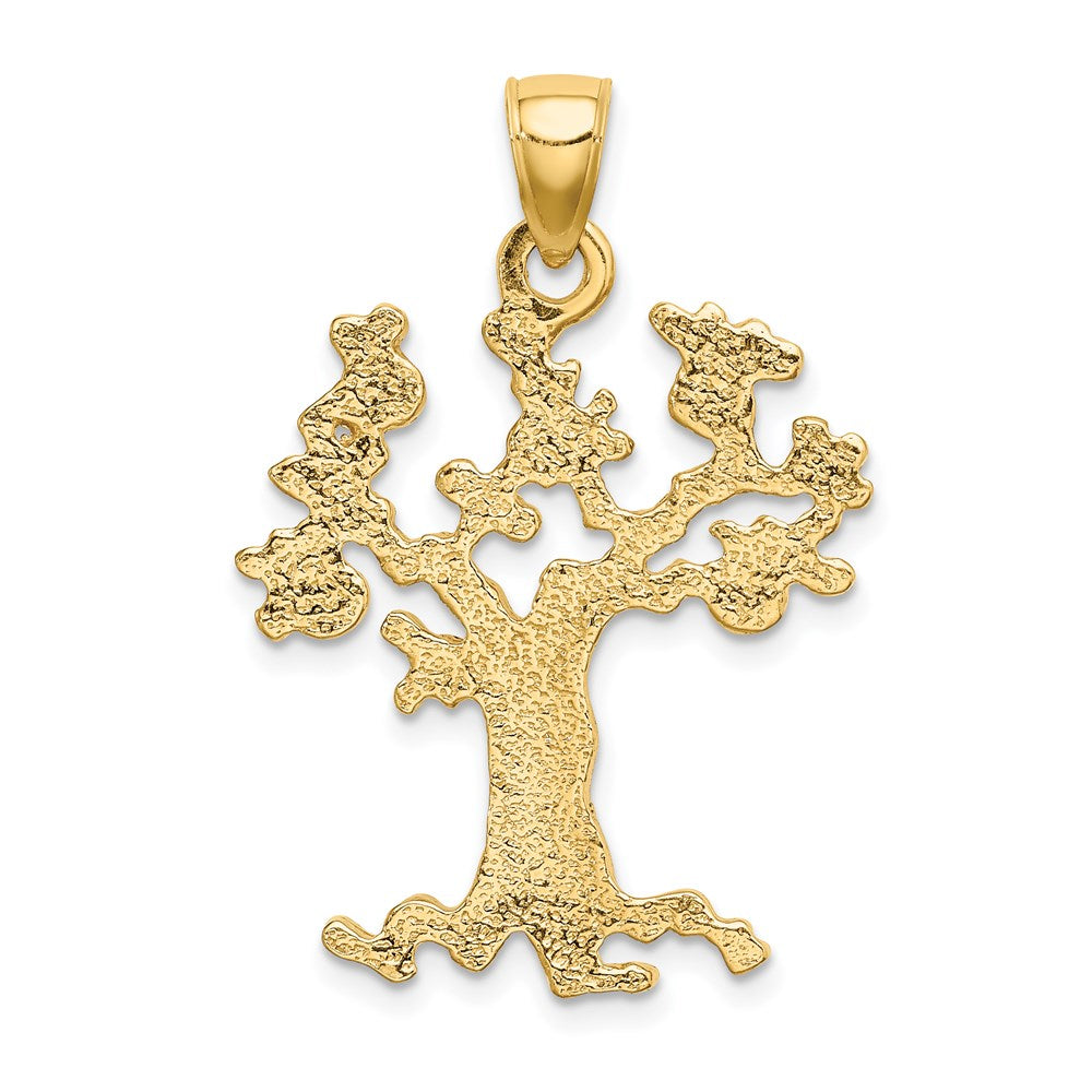 14k Yellow Gold Cut-Out Money Tree Charm