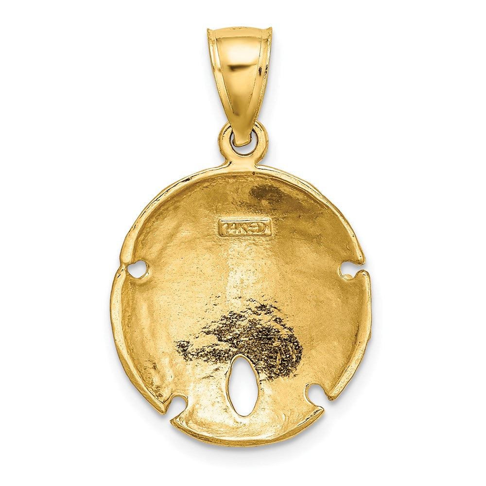 14k Yellow Gold Sand Dollar Charm