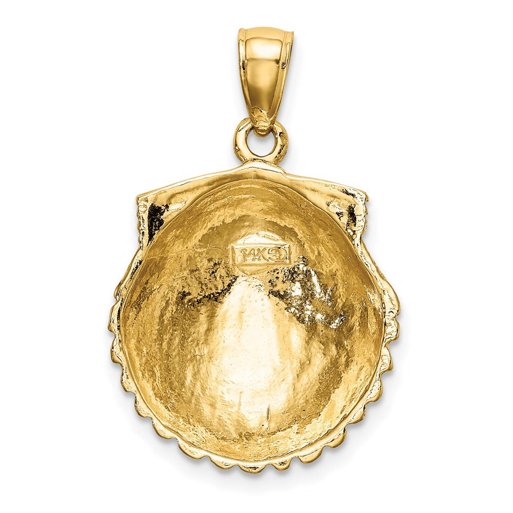 14k Yellow Gold Scallop Shell Charm