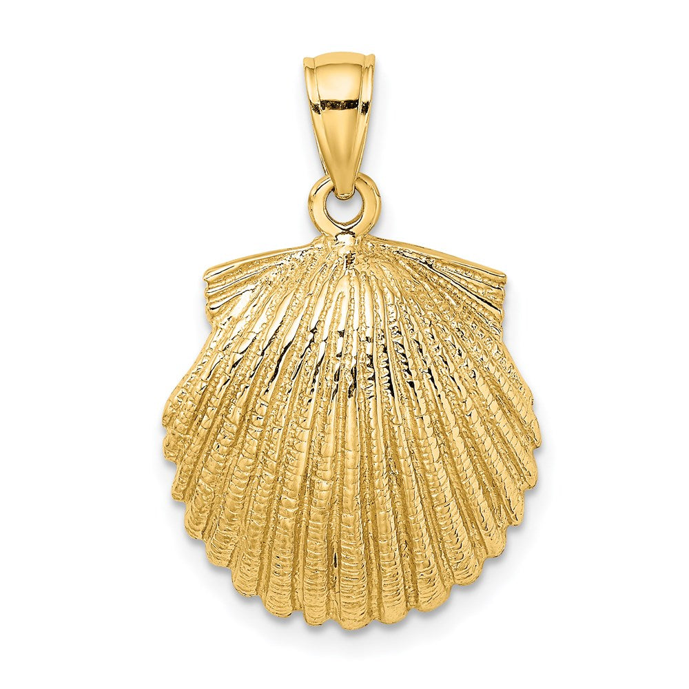 14k Yellow Gold Scallop Shell Charm