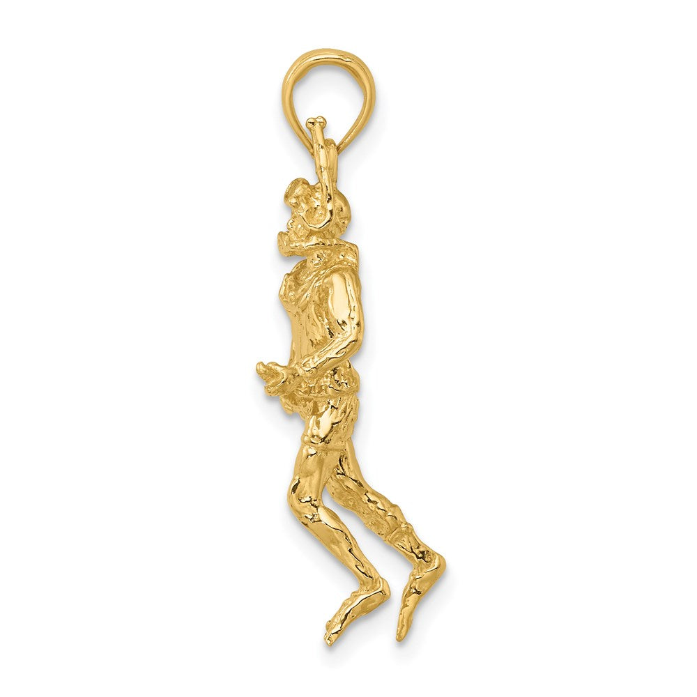 14k Yellow Gold 3-D Scuba Diver Charm