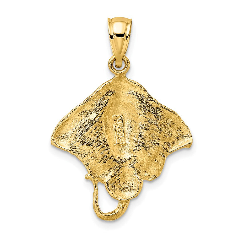 14k Yellow Gold Stingray Charm